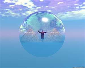 suspended in a bubble