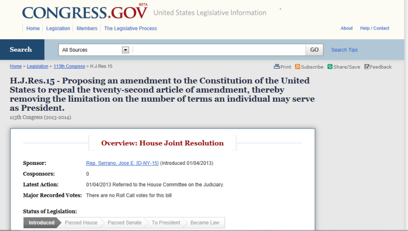 bill to allow 3rd term