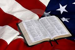 Bible and flag