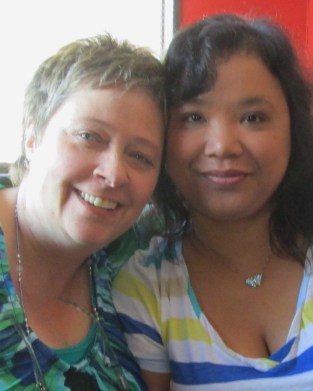 Lila and me, wih Tam for my 49th bday