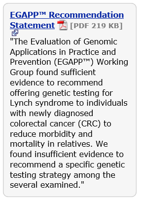 EGAPP Recommendation findings