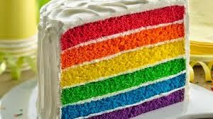 rainbow wedding cake