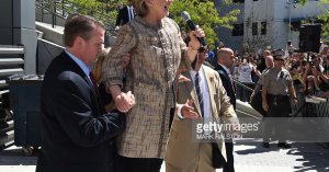 hillary propped up